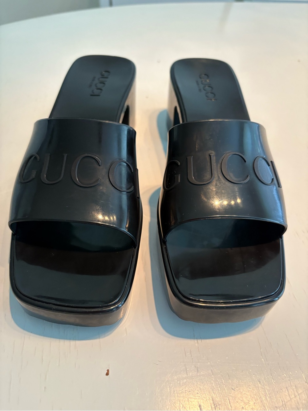 Gucci Black Platform Slide Sandals - Women's - Picture 3 of 4